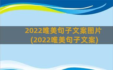 2022唯美句子文案图片(2022唯美句子文案)