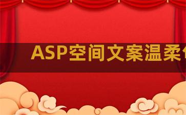 ASP空间文案温柔句子