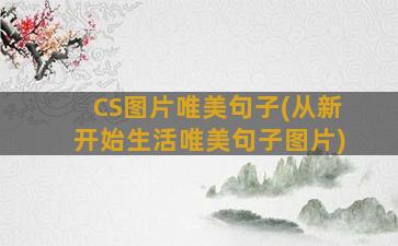 CS图片唯美句子(从新开始生活唯美句子图片)