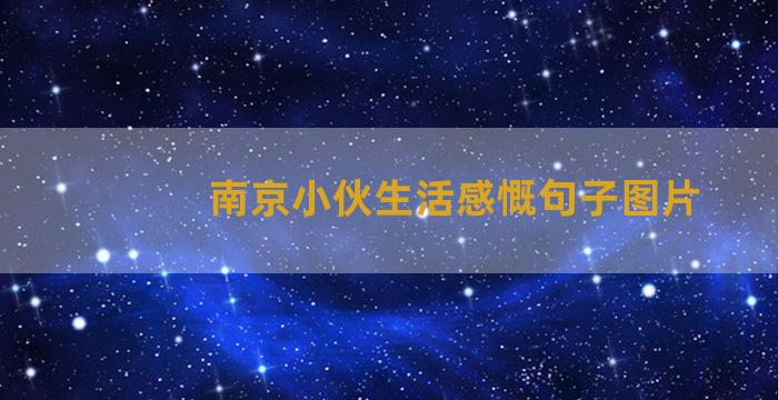 南京小伙生活感慨句子图片