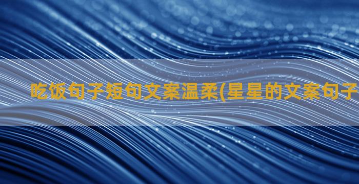 吃饭句子短句文案温柔(星星的文案句子短句唯美)