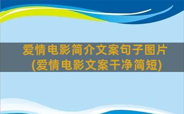 爱情电影简介文案句子图片(爱情电影文案干净简短)