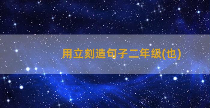 用立刻造句子二年级(也)