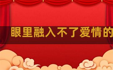 眼里融入不了爱情的句子