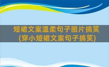 短裙文案温柔句子图片搞笑(穿小短裙文案句子搞笑)