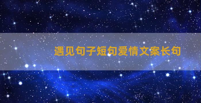 遇见句子短句爱情文案长句